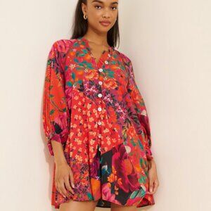 Farm Rio Printed Mini Tunic Dress - Size M